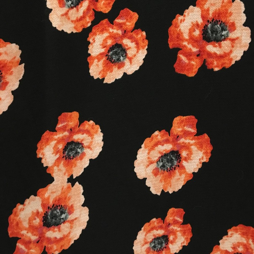 black dress past knee Saint + Sofia | Women's Mini Adaline Zip Up Dress | Dresses | Floral main image 1